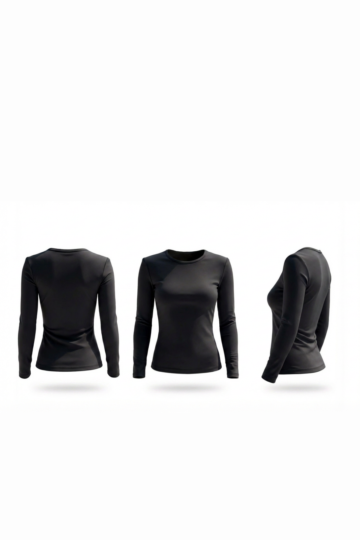 Black Long Sleeves Top (Scuba)