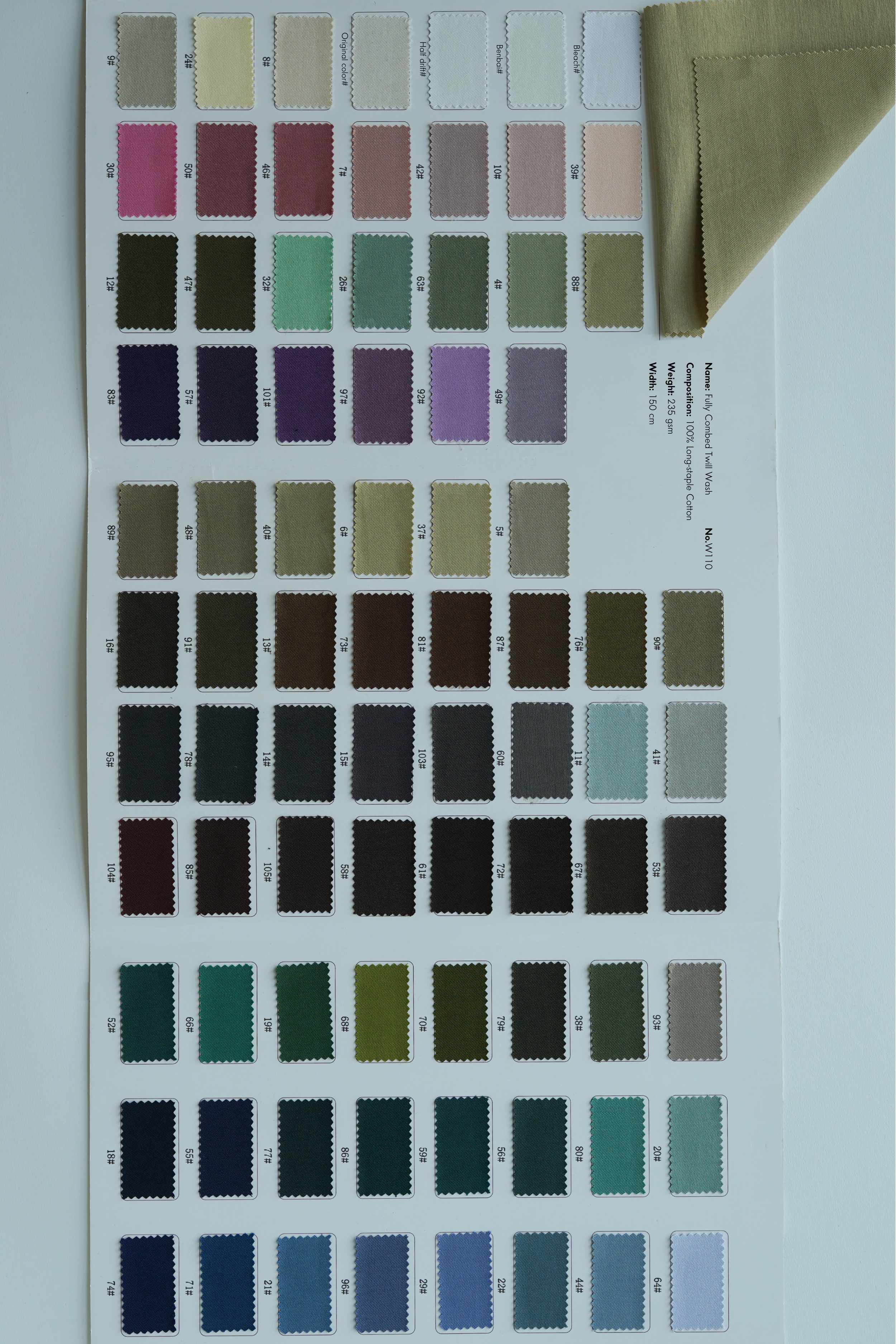 100% Long-Staple Cotton(235gsm) No.8