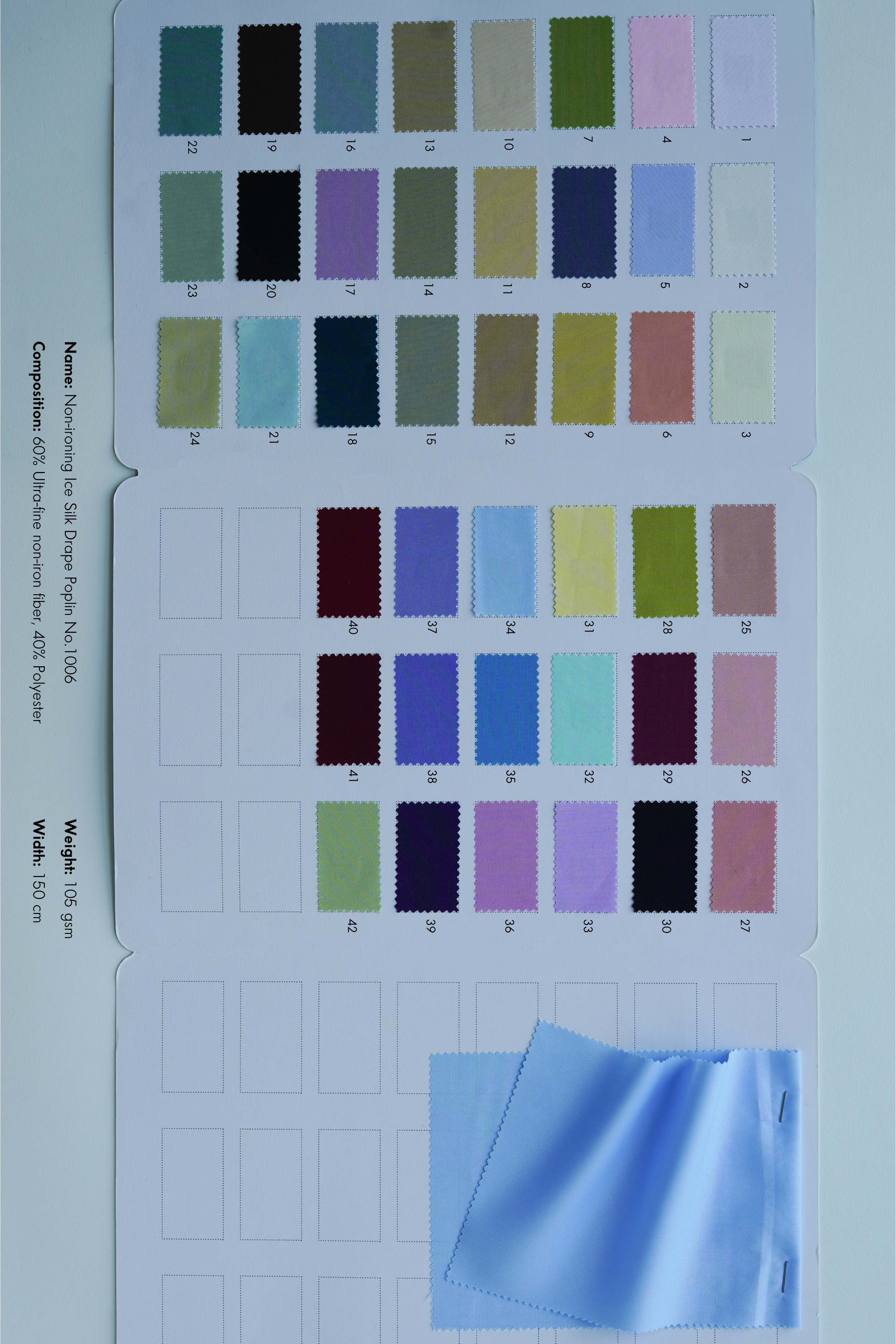 Non-Ironing Ice Silk Drape Poplin (105gsm) No.18
