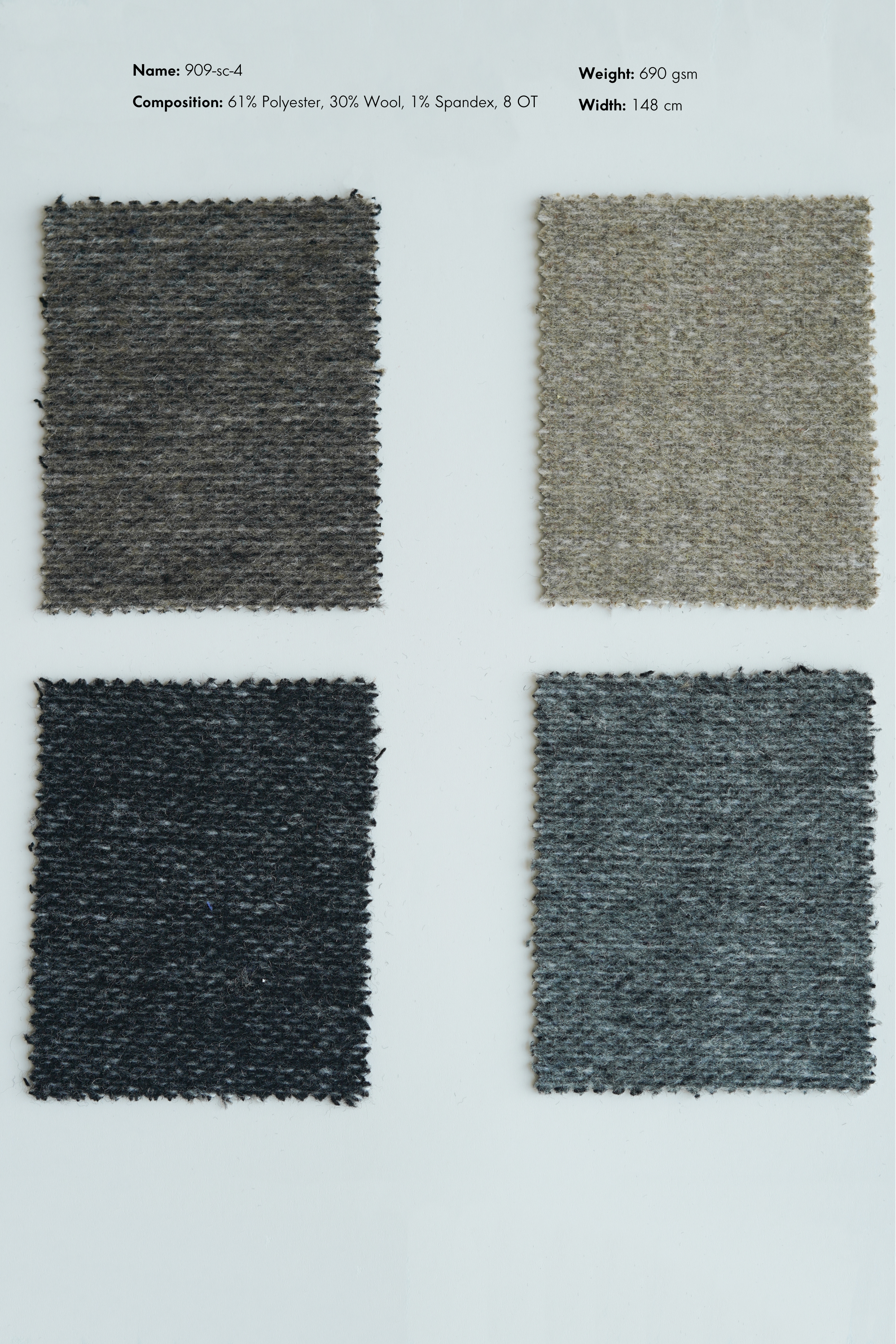 Polyester, Wool, and Spandex Blend (690gsm) No.17
