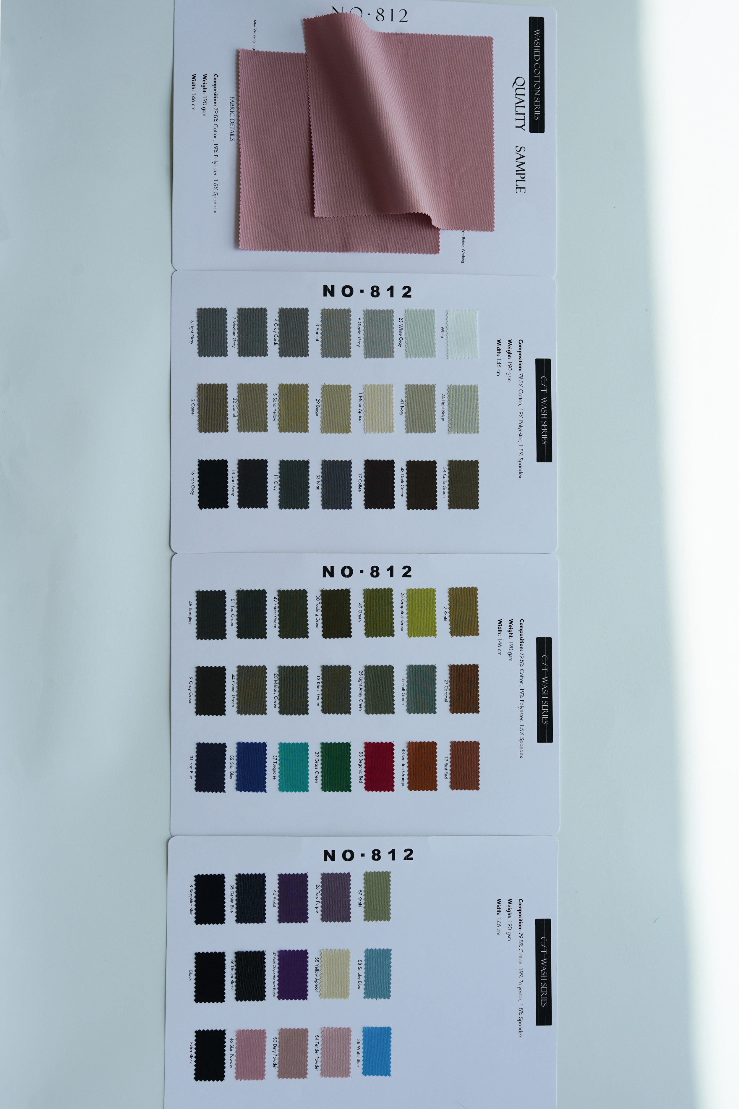 Cotton, Polyester, and Spandex Blend (190gsm) No.21