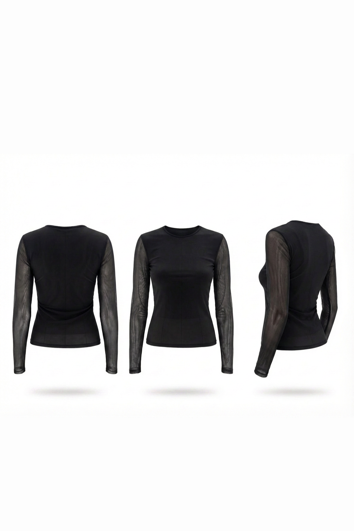 Black Long Sleeves Top (Tulle)