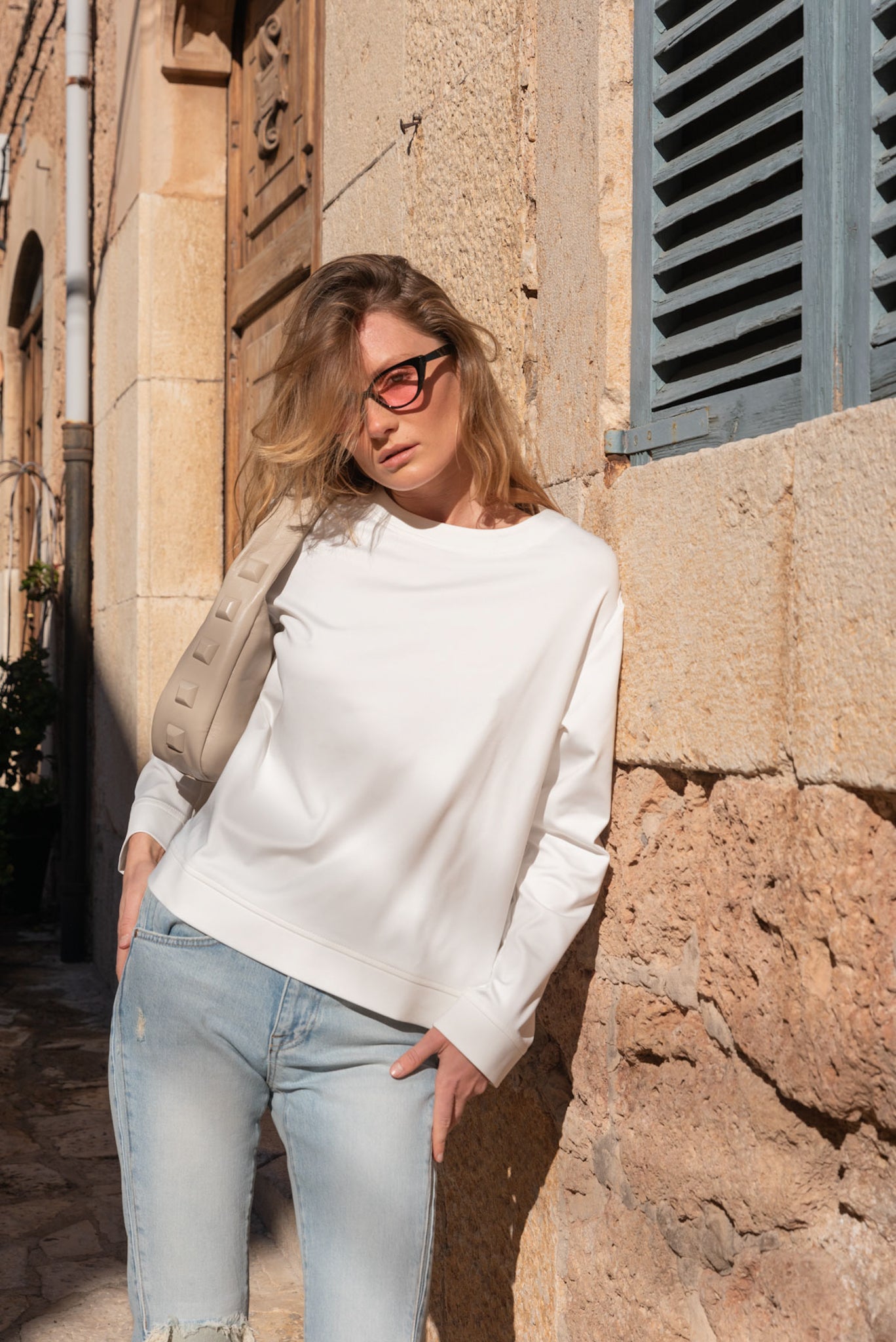 White Sweatshirt (Scuba)