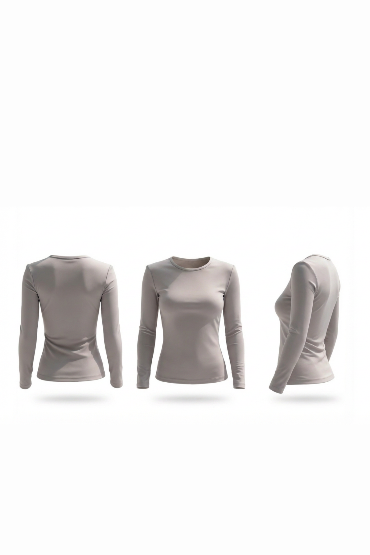 Grey Long Sleeves Top (Scuba)