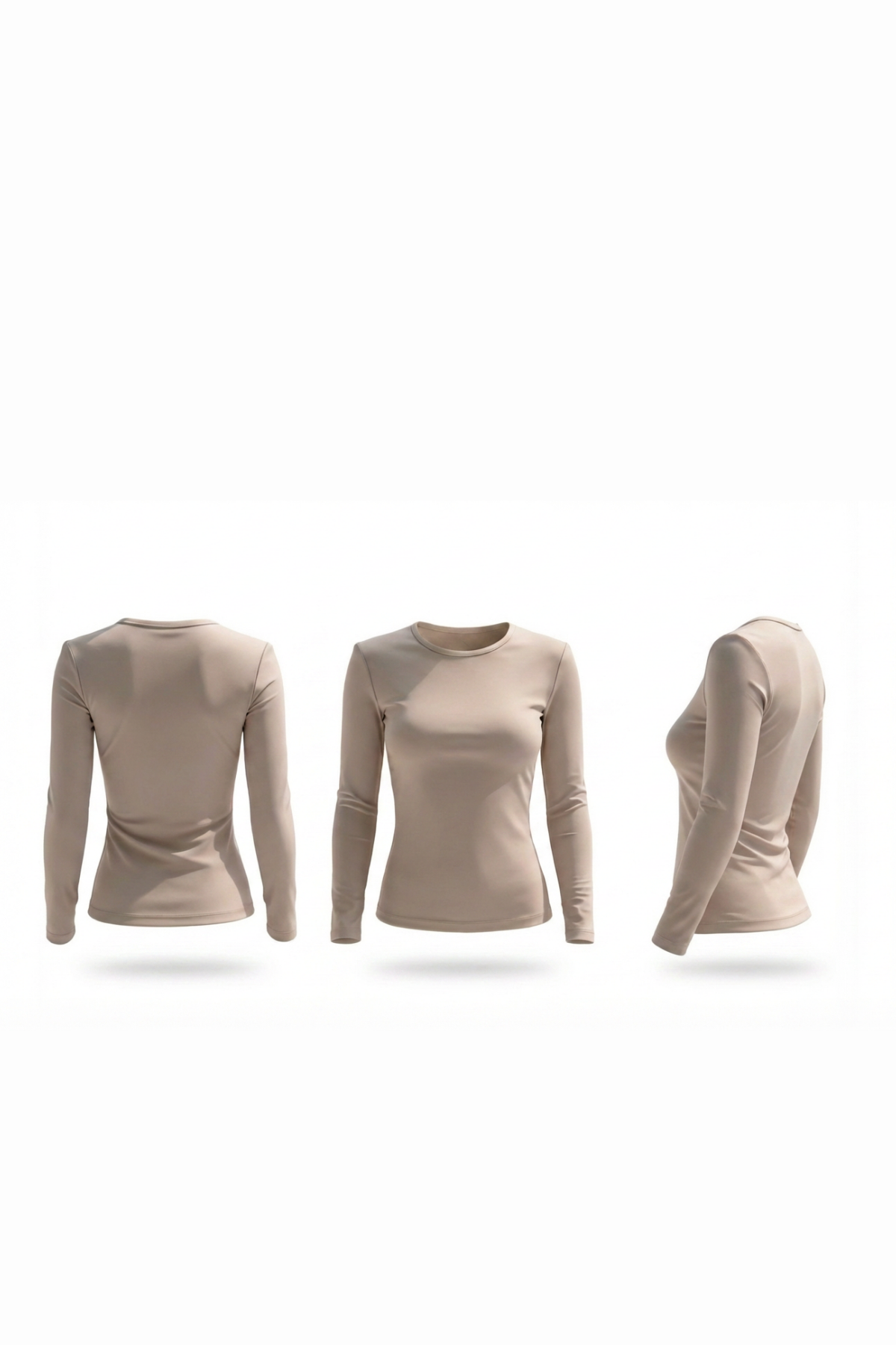 Nude Long Sleeves Top (Scuba)