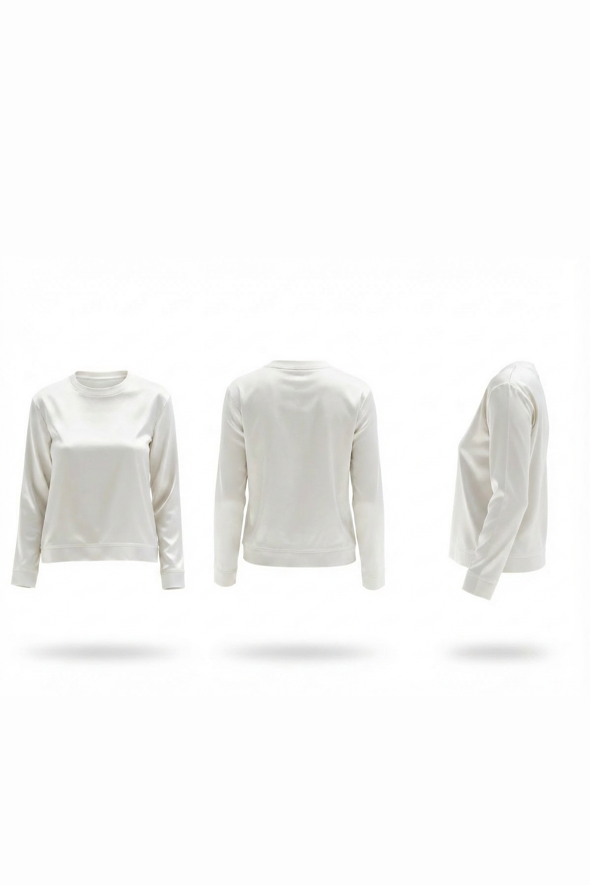 White Sweatshirt (Satin)