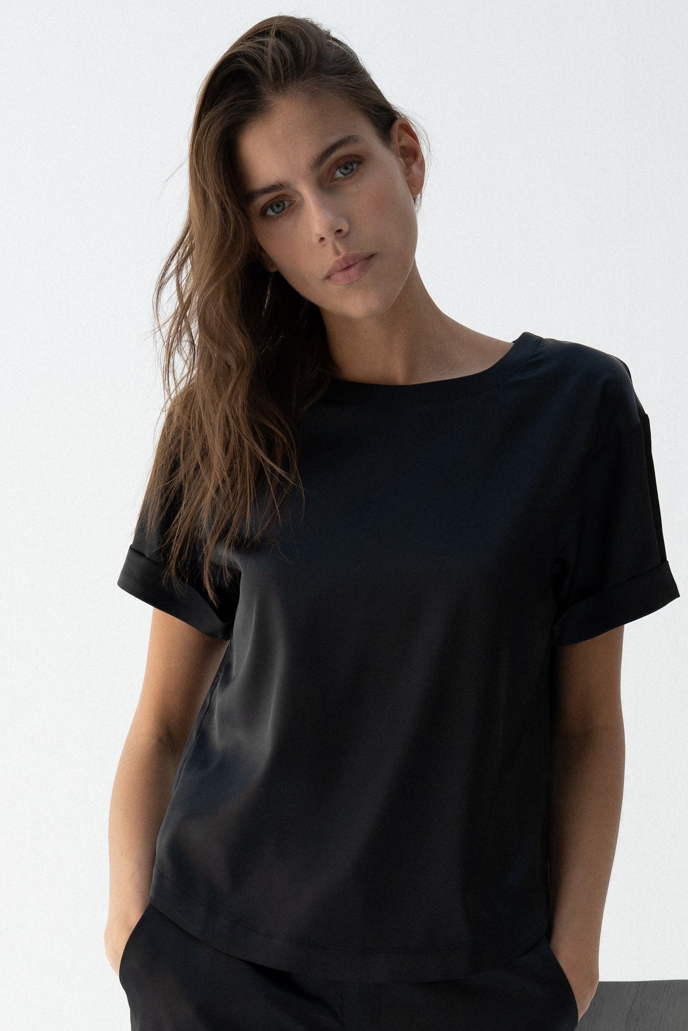 Black T-Shirt (Satin)