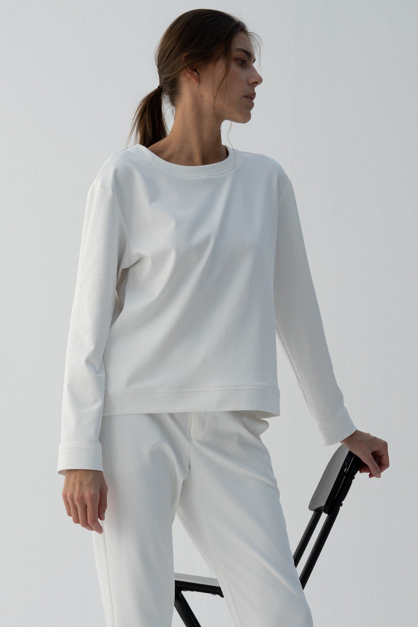 White Sweatshirt (Scuba)