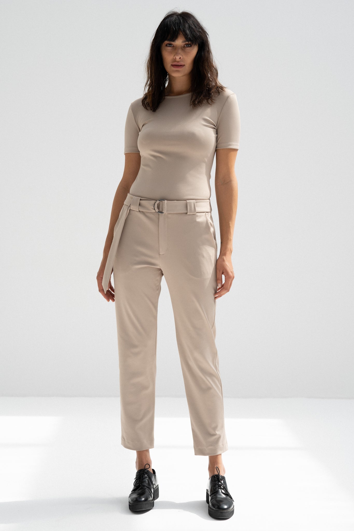 Nude Short Sleeves Top (Scuba)