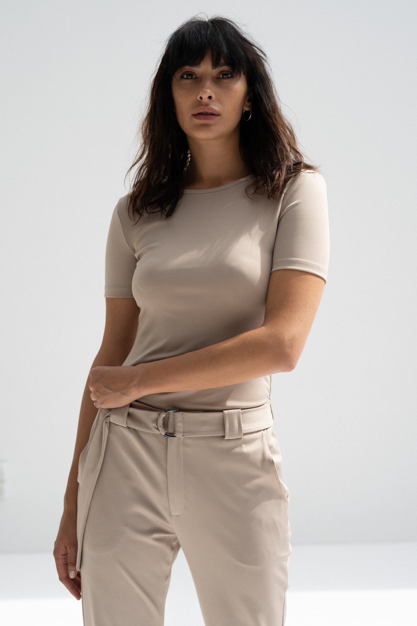 Nude Short Sleeves Top (Scuba)