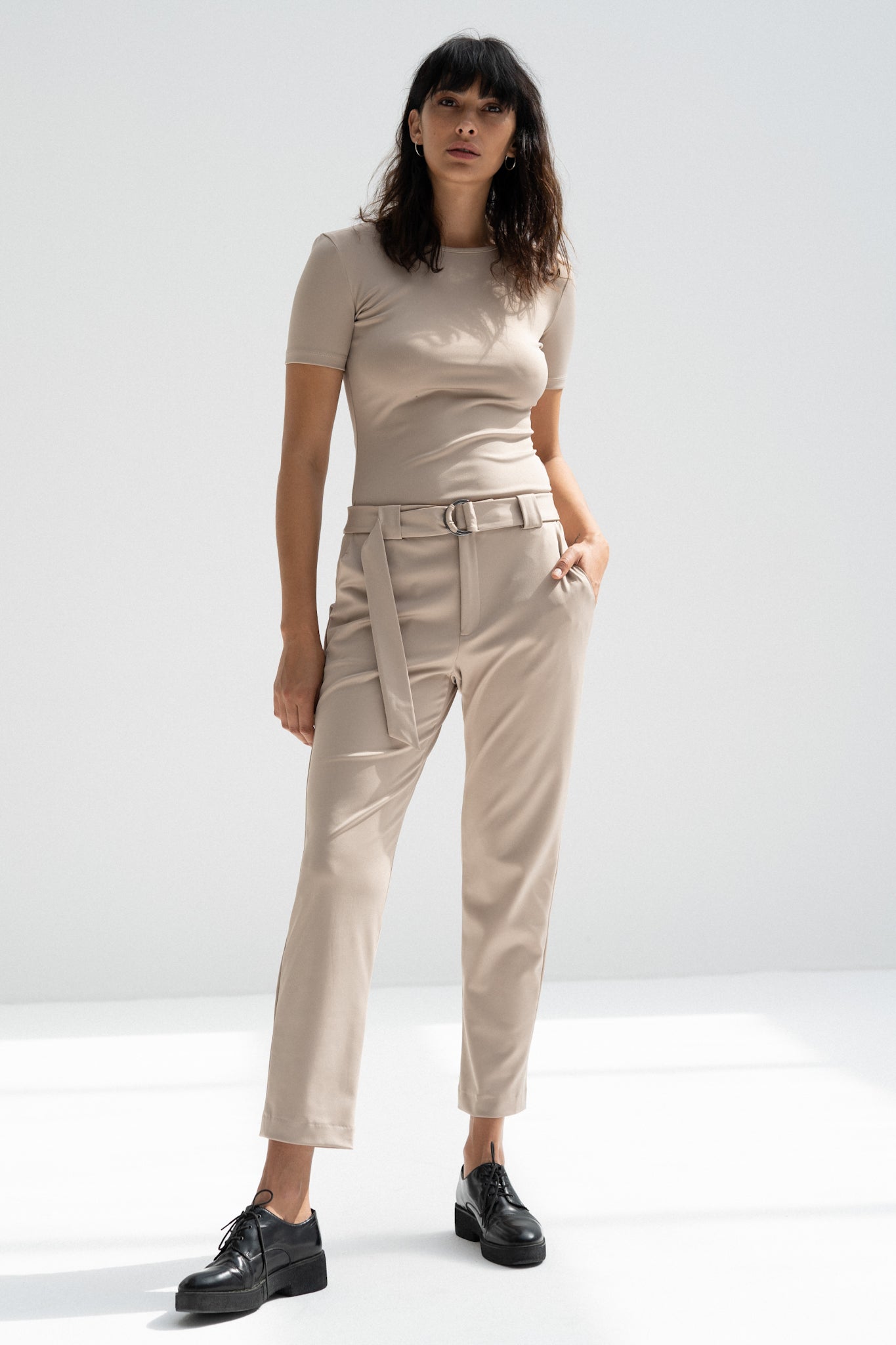 Nude Short Sleeves Top (Scuba)