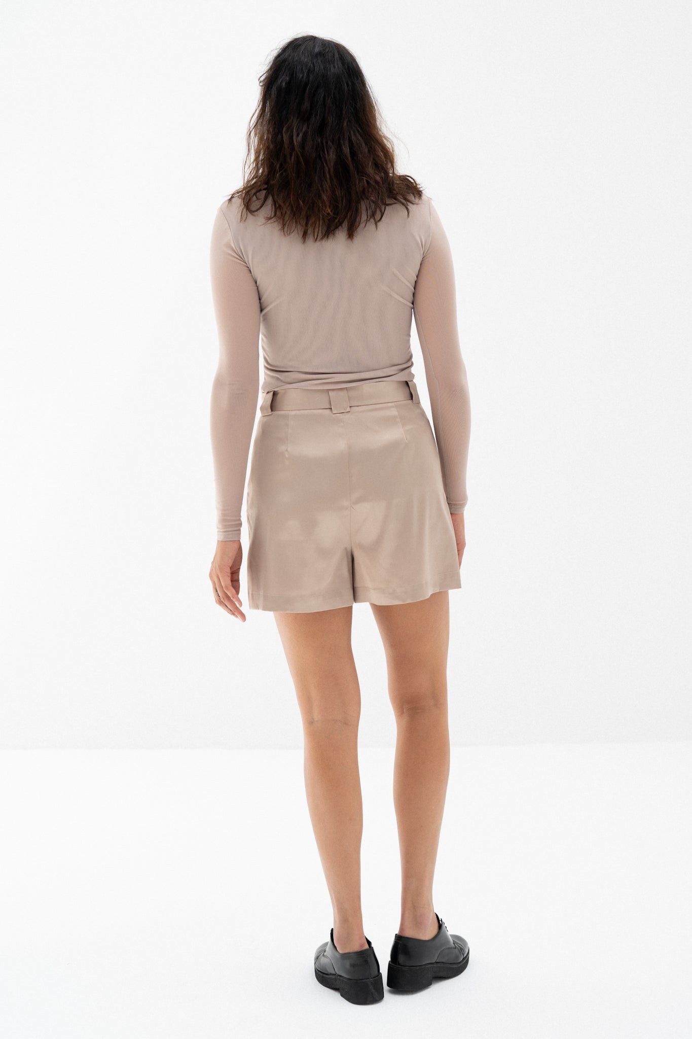 Nude Long Sleeves Top (Tulle)