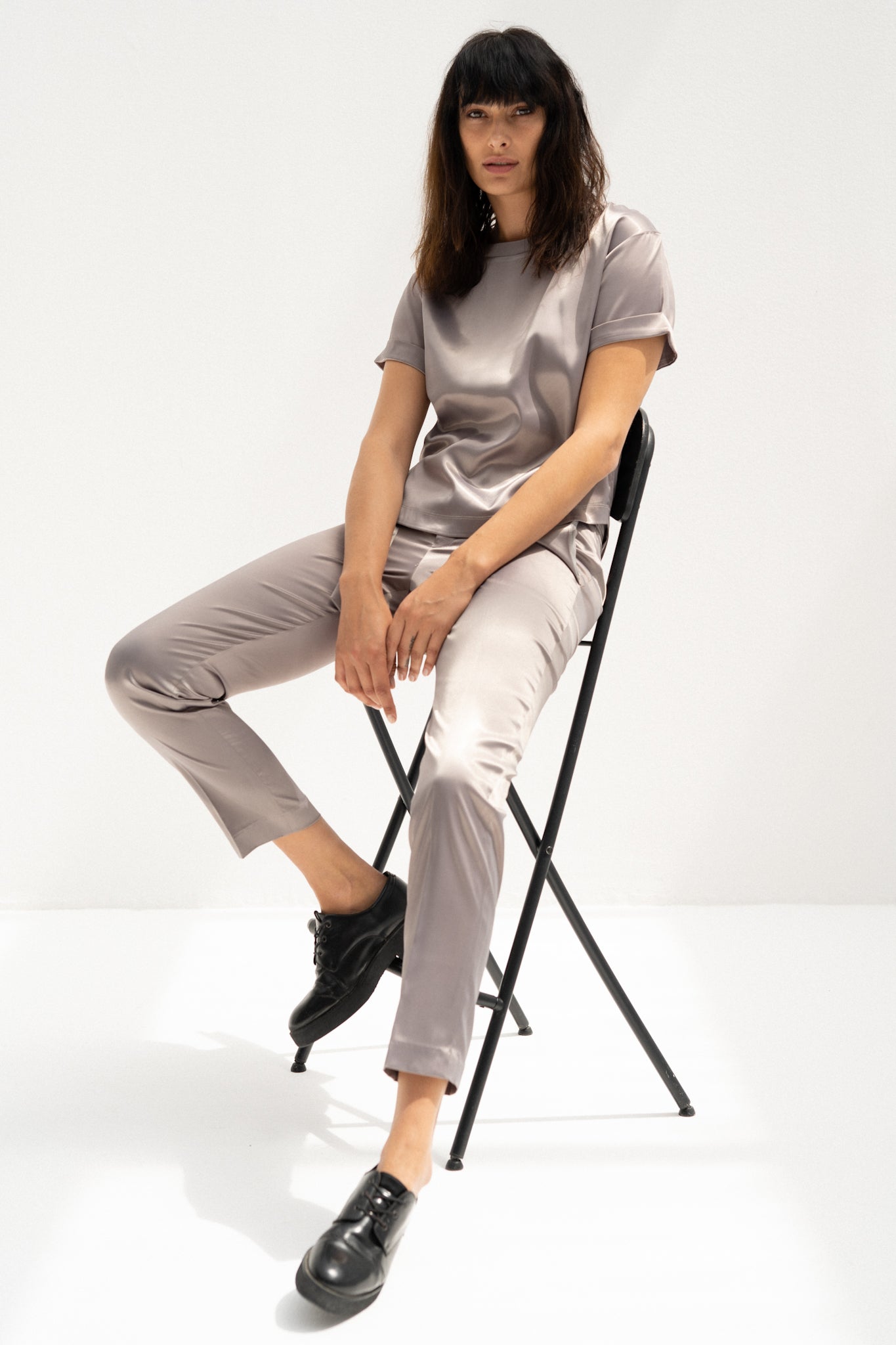 Grey T-Shirt (Satin)