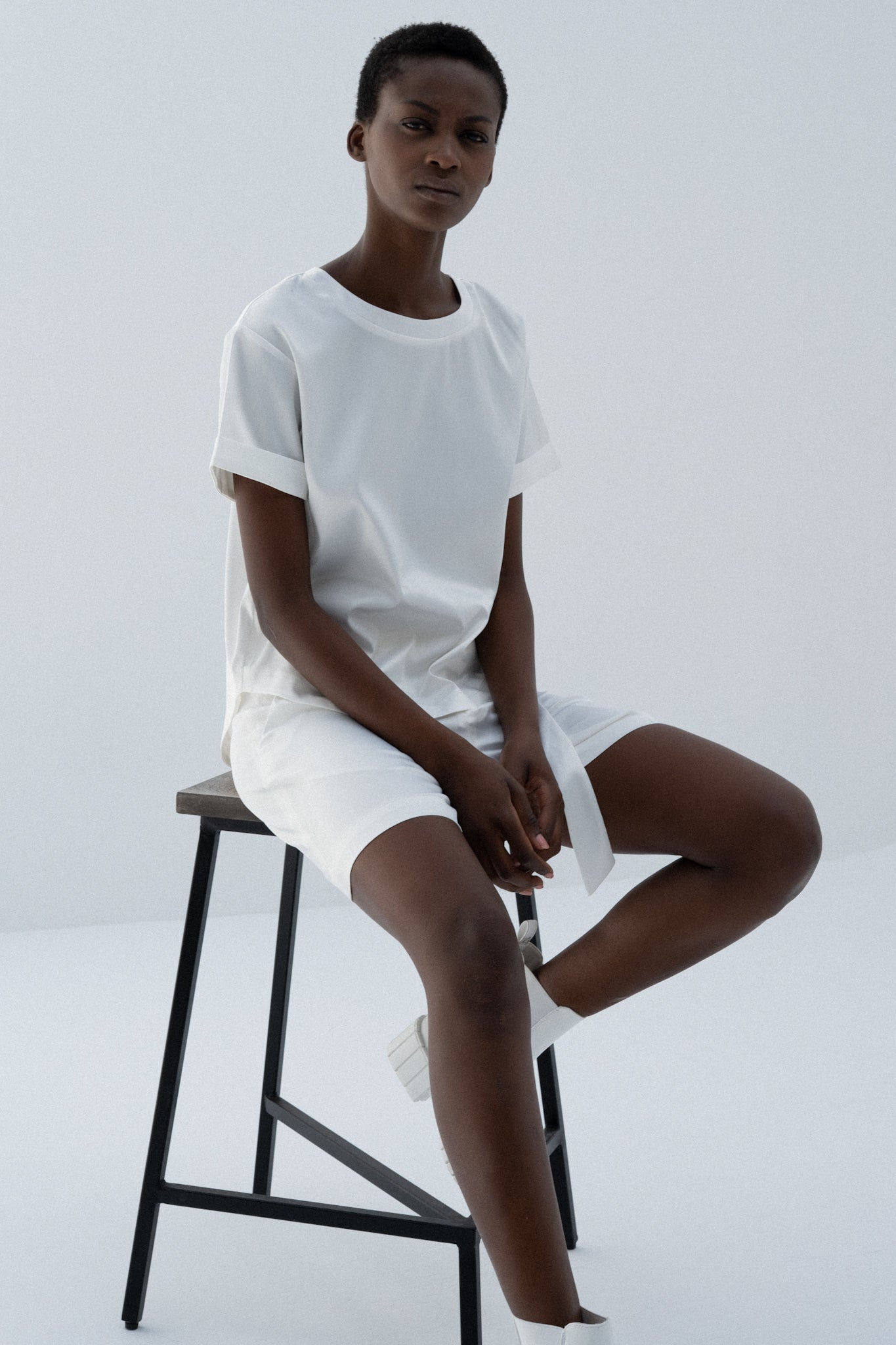 White T-Shirt (Satin)